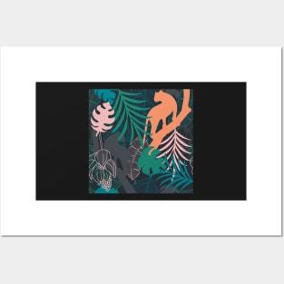Hidden panther tropical jungle design Posters and Art